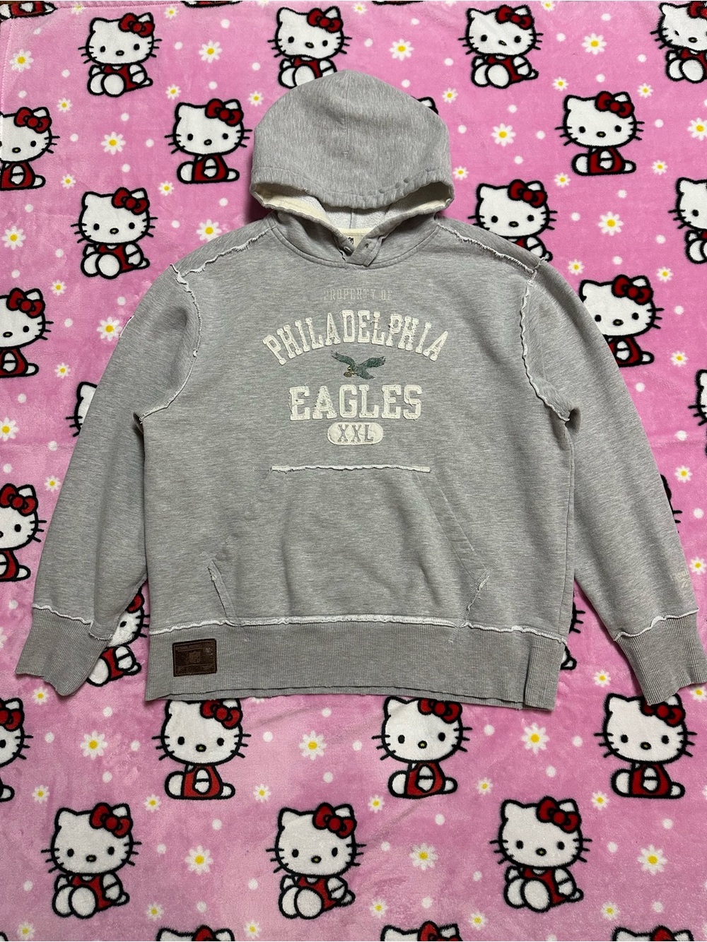 NFL Reebok Vintage Collection Philadelphia Eagles Gray Pullover Hoodie